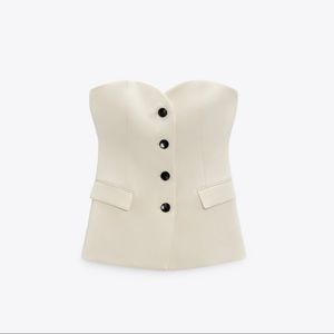 Zara | Tops | Zara Bustier Vest With Lapels | Poshmark